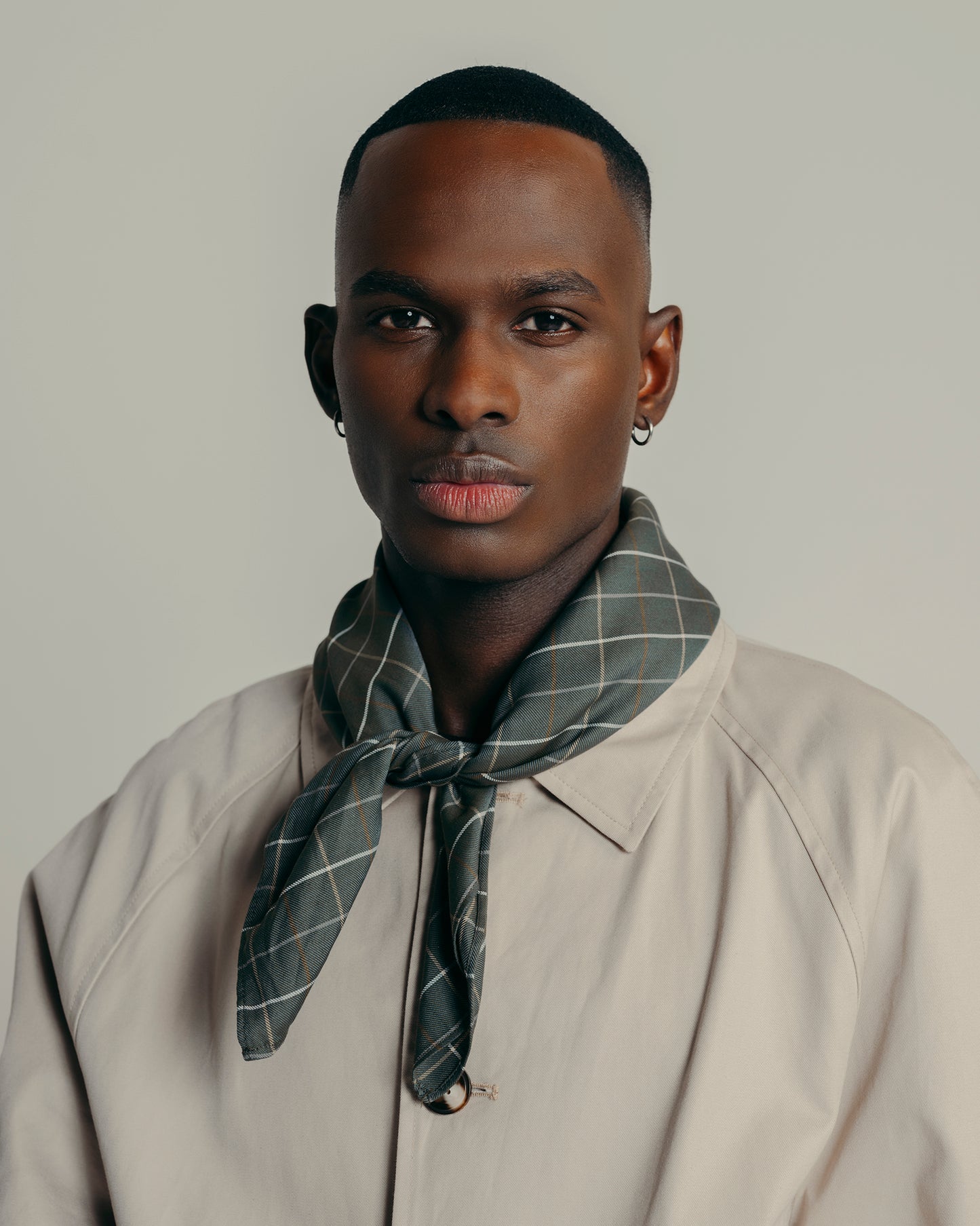 FOULARD - VERT GRISÉ