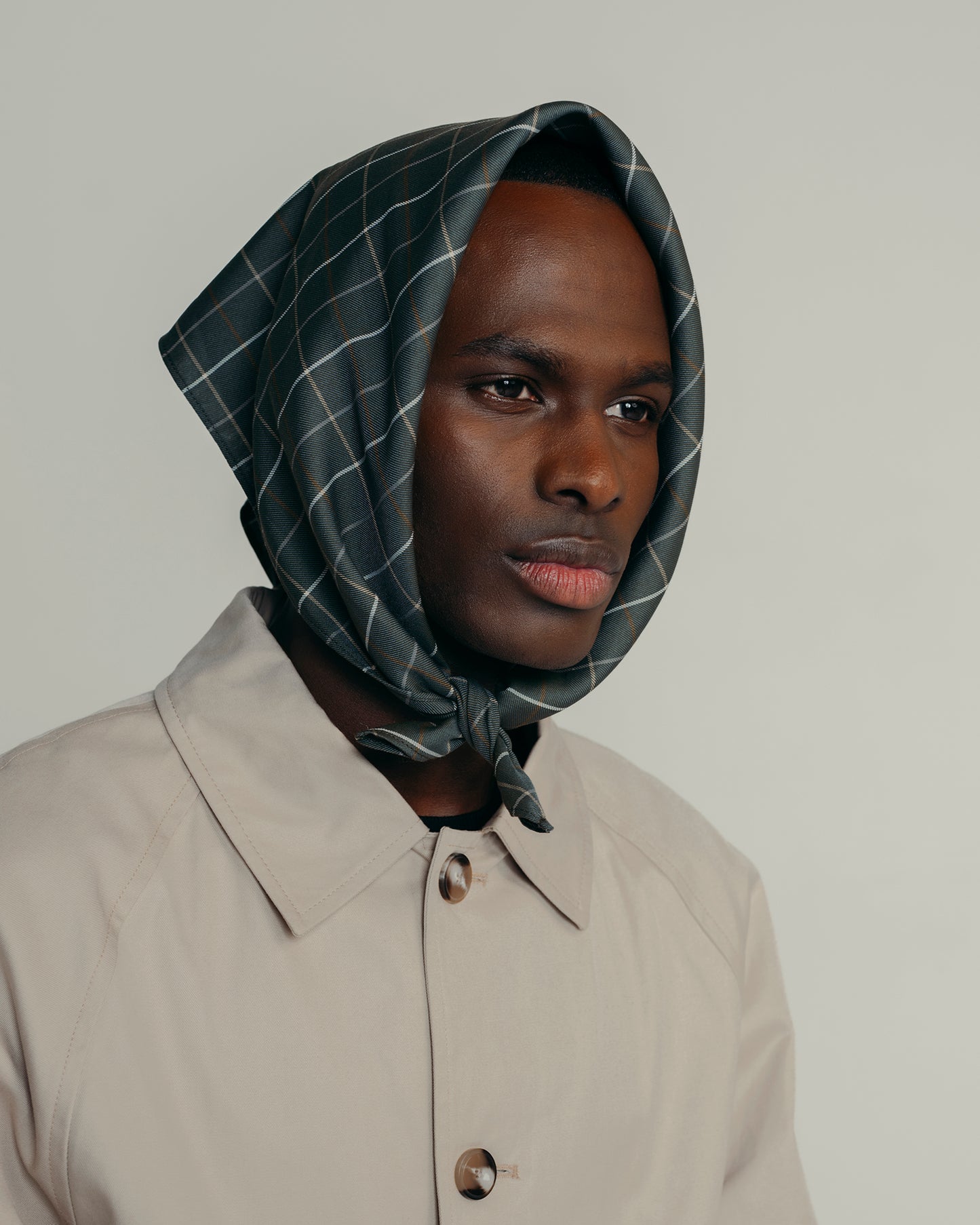 FOULARD - VERT GRISÉ